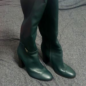 Nine west tall deep green boots